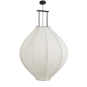 Pego Hanglamp - H94 x Ø70 cm - Linnen - Off White